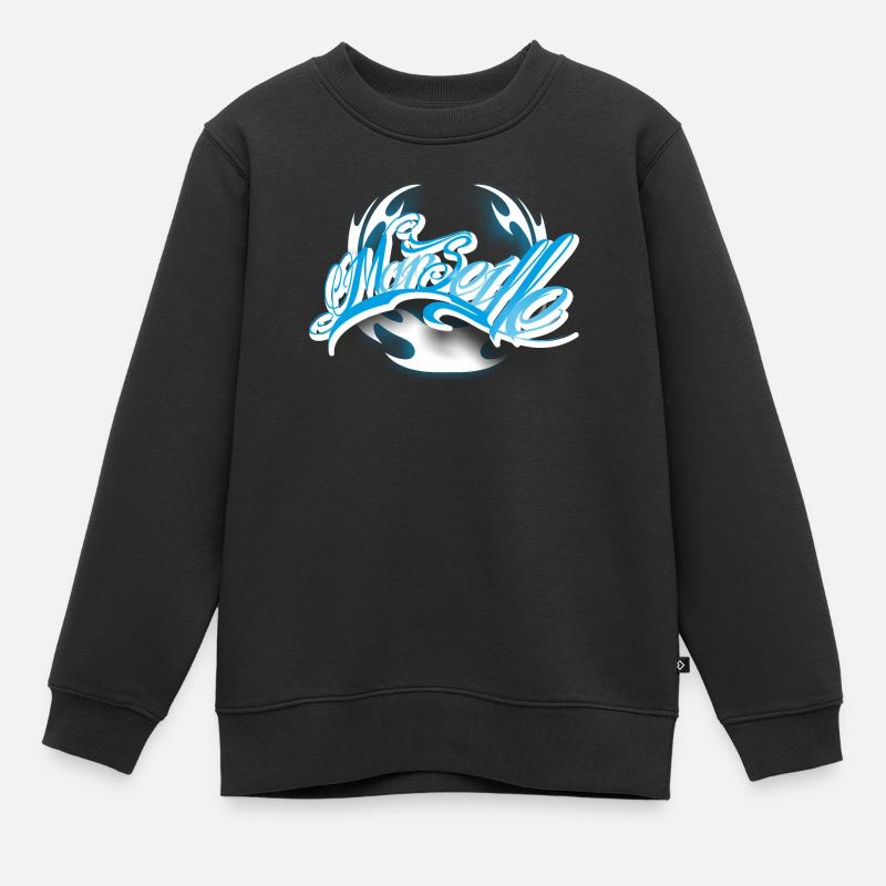 Marseille tattoo - Sweat Premium enfant bio - noir