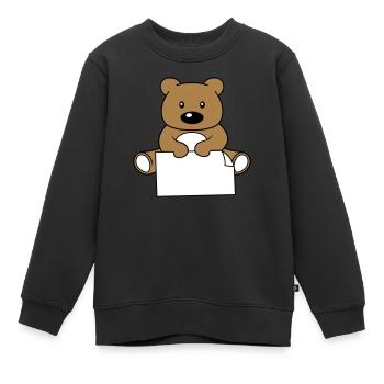 baer teddy small suess cute cuddly toy grizzl - Kids Premium Organic Sweatshirt - black - Front - AI Model Kid Female (0cm)