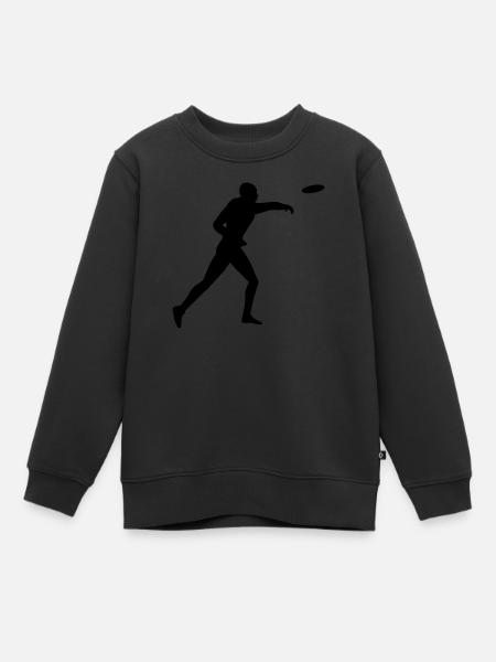 lancer de disque - Sweat Premium enfant bio - noir