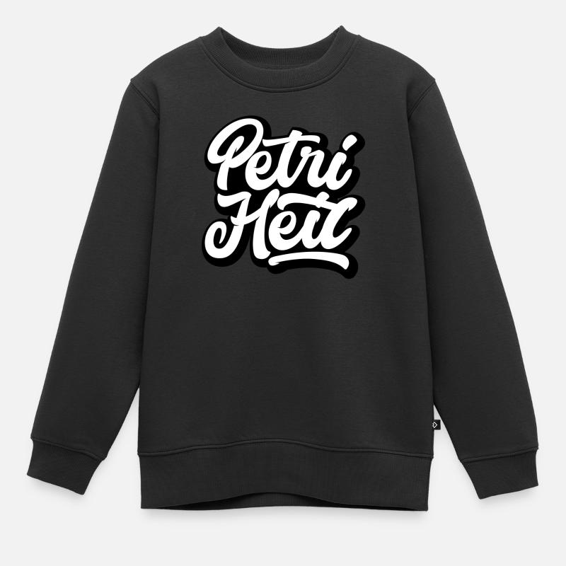 Petri Heil - Kinder Premium Organic Sweatshirt - Schwarz