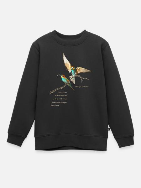 Bienenfresser dunkel - Kinder Premium Organic Sweatshirt - Schwarz