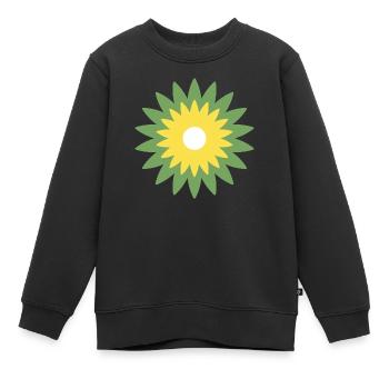 Fleur - Sweat Premium enfant bio - noir - Devant - AI Model Kid Female (0cm)