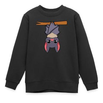 Chauve-souris - Sweat Premium enfant bio - noir - Devant - AI Model Kid Female (0cm)