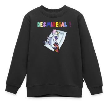 desmiregal Einhorn Shirt Damen und Herren - Kinder Premium Organic Sweatshirt - Schwarz - Vorne - AI Model Kid Female (0cm)