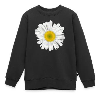 pâquerette fleur du printemps - Sweat Premium enfant bio - noir - Devant - AI Model Kid Female (0cm)