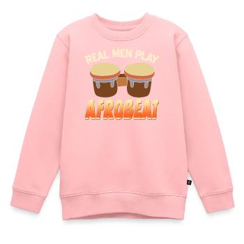 Les vrais hommes jouent à l’afrobeat Awesome Afrobeat T-Shirt - Sweat Premium enfant bio - rose - Devant - AI Model Kid Female (0cm)