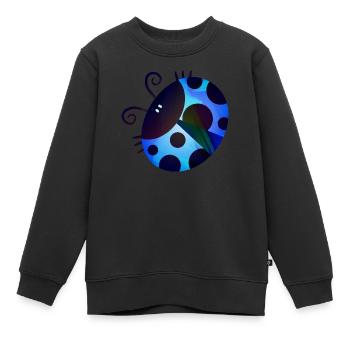 Blue Spotted Ladybug - Kids Premium Organic Sweatshirt - black - Front - AI Model Kid Female (0cm)
