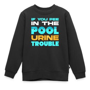 Pool Guy Cleaner Pool Service Funny - Kinder Premium Organic Sweatshirt - Schwarz - Vorne - AI Model Kid Female (0cm)