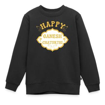Happy Ganesh Chaturthi Hidouisme - Sweat Premium enfant bio - noir - Devant - AI Model Kid Female (0cm)