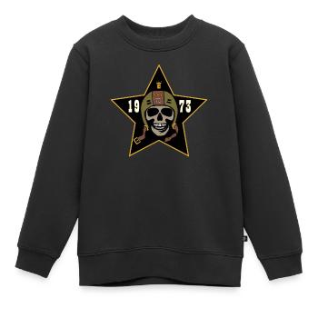 Skull print for 1973 born biker! - Kinder Premium Organic Sweatshirt - Schwarz - Vorne - AI Model Kid Female (0cm)