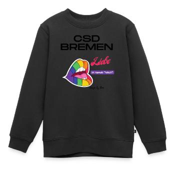 CSD Bremen Shirt Pride by Bine - Kinder Premium Organic Sweatshirt - Schwarz - Vorne - AI Model Kid Female (0cm)