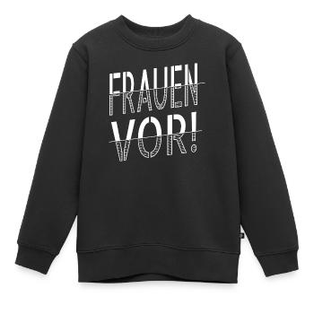 frauen feminismus bodypositivity geschenk feminin - Kinder Premium Organic Sweatshirt - Schwarz - Vorne - AI Model Kid Female (0cm)