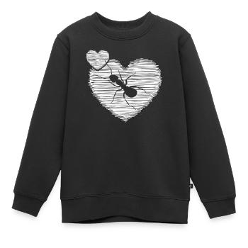 Fourmi ma colonie de fourmis « J’aime les fourmis » - Sweat Premium enfant bio - noir - Devant - AI Model Kid Female (0cm)