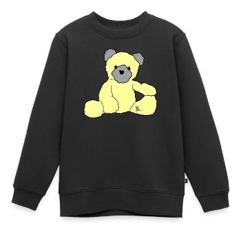 Teddy - Sweat Premium enfant bio - noir - Devant - AI Model Kid Female (0cm)