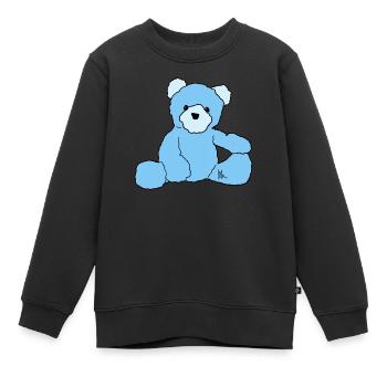 Teddy - Sweat Premium enfant bio - noir - Devant - AI Model Kid Female (0cm)