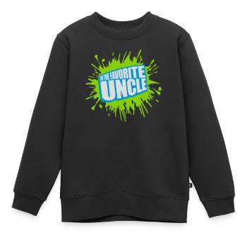 im the favorite uncle - Kinder Premium Organic Sweatshirt - Schwarz - Vorne - AI Model Kid Female (0cm)
