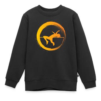 Sporty Hobby Leidenschaft Hochsprung - Kinder Premium Organic Sweatshirt - Schwarz - Vorne - AI Model Kid Female (0cm)