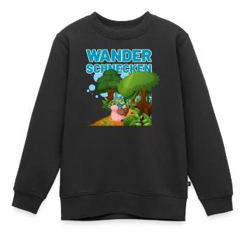 die Wanderschnecken blau - Kinder Premium Organic Sweatshirt - Schwarz - Vorne - AI Model Kid Female (0cm)