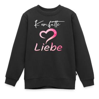 Konfetti im liebe - Kinder Premium Organic Sweatshirt - Schwarz - Vorne - AI Model Kid Female (0cm)