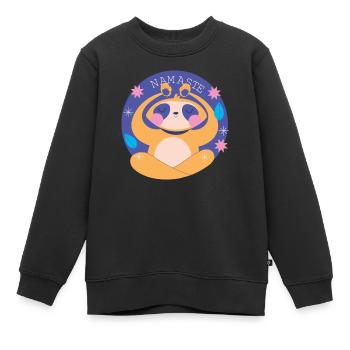 NAMASTE - Sweat Premium enfant bio - noir - Devant - AI Model Kid Female (0cm)