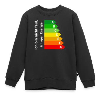Energie sparen - Kinder Premium Organic Sweatshirt - Schwarz - Vorne - AI Model Kid Female (0cm)