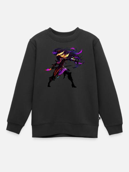 Warrior woman - Kids Premium Organic Sweatshirt - black