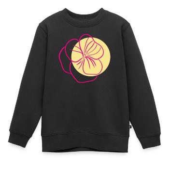 Flower Flower Plant - Sweat Premium enfant bio - noir - Devant - AI Model Kid Female (0cm)