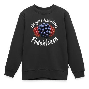 Brombeere Brombeeren Beeren Früchte - Kinder Premium Organic Sweatshirt - Schwarz - Vorne - AI Model Kid Female (0cm)