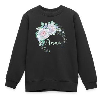 Für Anne - Kinder Premium Organic Sweatshirt - Schwarz - Vorne - AI Model Kid Female (0cm)