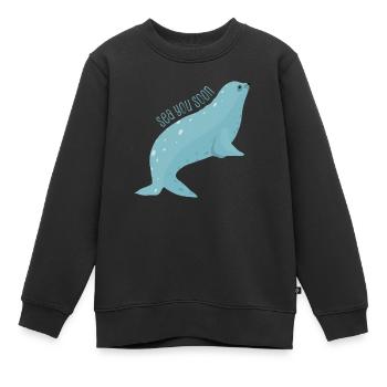Meerestiere - Kinder Premium Organic Sweatshirt - Schwarz - Vorne - AI Model Kid Female (0cm)