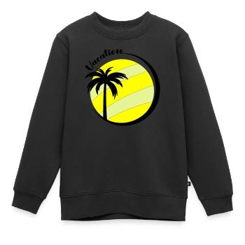Vacances - Sweat Premium enfant bio - noir - Devant - AI Model Kid Female (0cm)