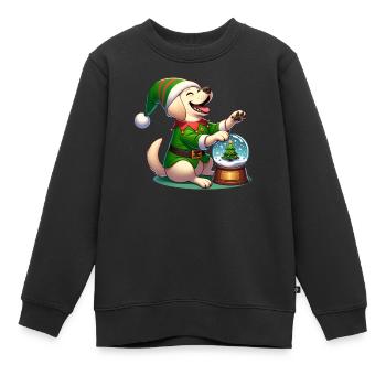 Labrador retriever - Sweat Premium enfant bio - noir - Devant - AI Model Kid Female (0cm)