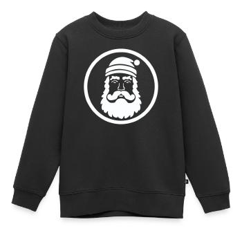 Festive Santa Visual - Kids Premium Organic Sweatshirt - black - Front - AI Model Kid Female (0cm)