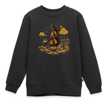 samouraï - Sweat Premium enfant bio - noir - Devant - AI Model Kid Female (0cm)