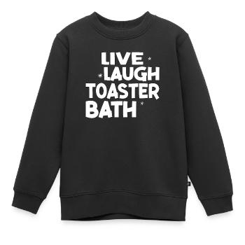 Like Laugh Toaster Bath Funny Vintage - Kids Premium Organic Sweatshirt - black - Front - AI Model Kid Female (0cm)