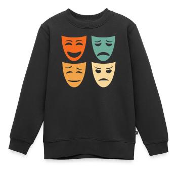 Acteur de théâtre Comédie musicale Public Comédiens de théâtre - Sweat Premium enfant bio - noir - Devant - AI Model Kid Female (0cm)