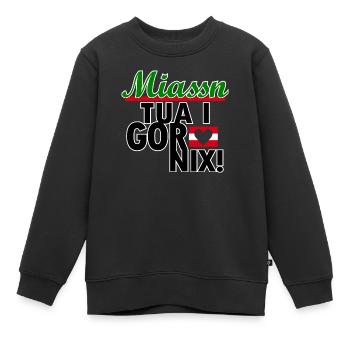 Autriche Dialecte de Styrie - Sweat Premium enfant bio - noir - Devant - AI Model Kid Female (0cm)