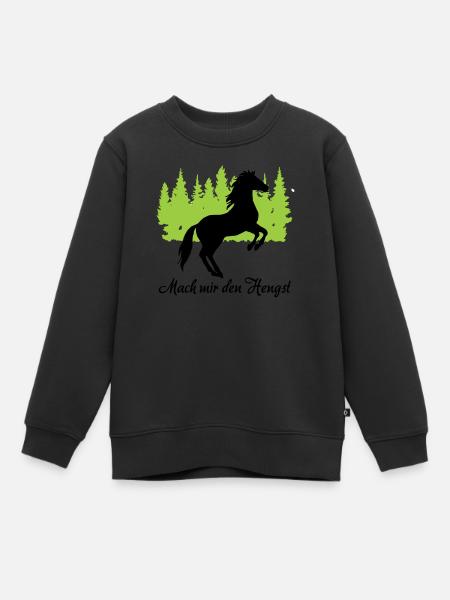 "Mach mir den Hengst: Stolze Männlichkeit" - Kinder Premium Organic Sweatshirt - Schwarz