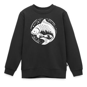Carpe créative, transparente - Sweat Premium enfant bio - noir - Devant - AI Model Kid Female (0cm)