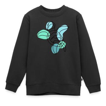 Turtle One Line Art Colorful - Kids Premium Organic Sweatshirt - black - Front - AI Model Kid Female (0cm)