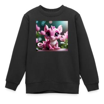 Bébé dragon - Sweat Premium enfant bio - noir - Devant - AI Model Kid Female (0cm)