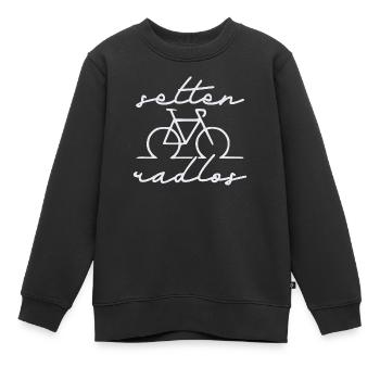 Selten Radlos Fahrrad Fahrradfahrer Spruch - Kinder Premium Organic Sweatshirt - Schwarz - Vorne - AI Model Kid Female (0cm)