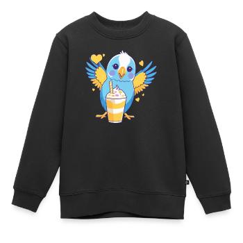 Budgi Shake - Kids Premium Organic Sweatshirt - black - Front - AI Model Kid Female (0cm)