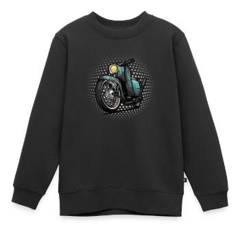 Schwalbe Tuning (türkis / Rost) // Illustration - Kinder Premium Organic Sweatshirt - Schwarz - Vorne - AI Model Kid Female (0cm)