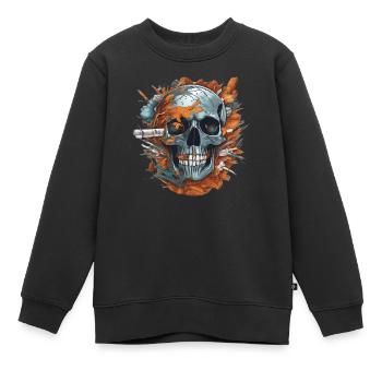 Chaos Créatif - Sweat Premium enfant bio - noir - Devant - AI Model Kid Female (0cm)