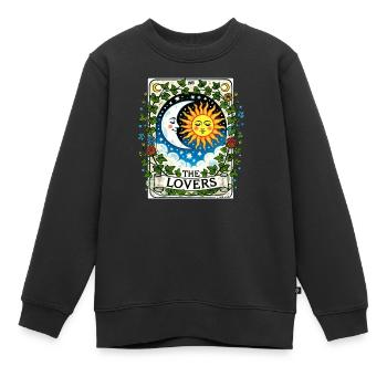 Le Tarot des Amoureux - Sweat Premium enfant bio - noir - Devant - AI Model Kid Female (0cm)