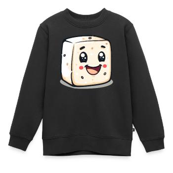 Süßer Marshmallow Comic - Kinder Premium Organic Sweatshirt - Schwarz - Vorne - AI Model Kid Female (0cm)