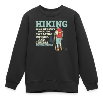 Les effets secondaires de la randonnée comprennent la transpiration de la randonnée en montagne - Sweat Premium enfant bio - noir - Devant - AI Model Kid Female (0cm)