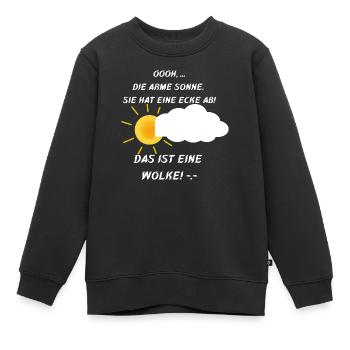 "Die Sonne mit der Ecke" -Shirt - Kinder Premium Organic Sweatshirt - Schwarz - Vorne - AI Model Kid Female (0cm)