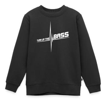 Turn Up The Bass Lauter Puls Herzschlag Frequenz - Kinder Premium Organic Sweatshirt - Schwarz - Vorne - AI Model Kid Female (0cm)